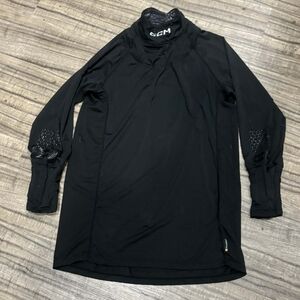 CCM Hockey Neck & Wrist Guard Protection Long Sleeve Base Layer Shirt